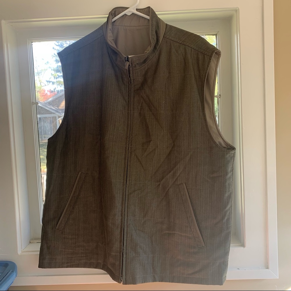 Ermenegildo Zegna khaki colored reversible vest